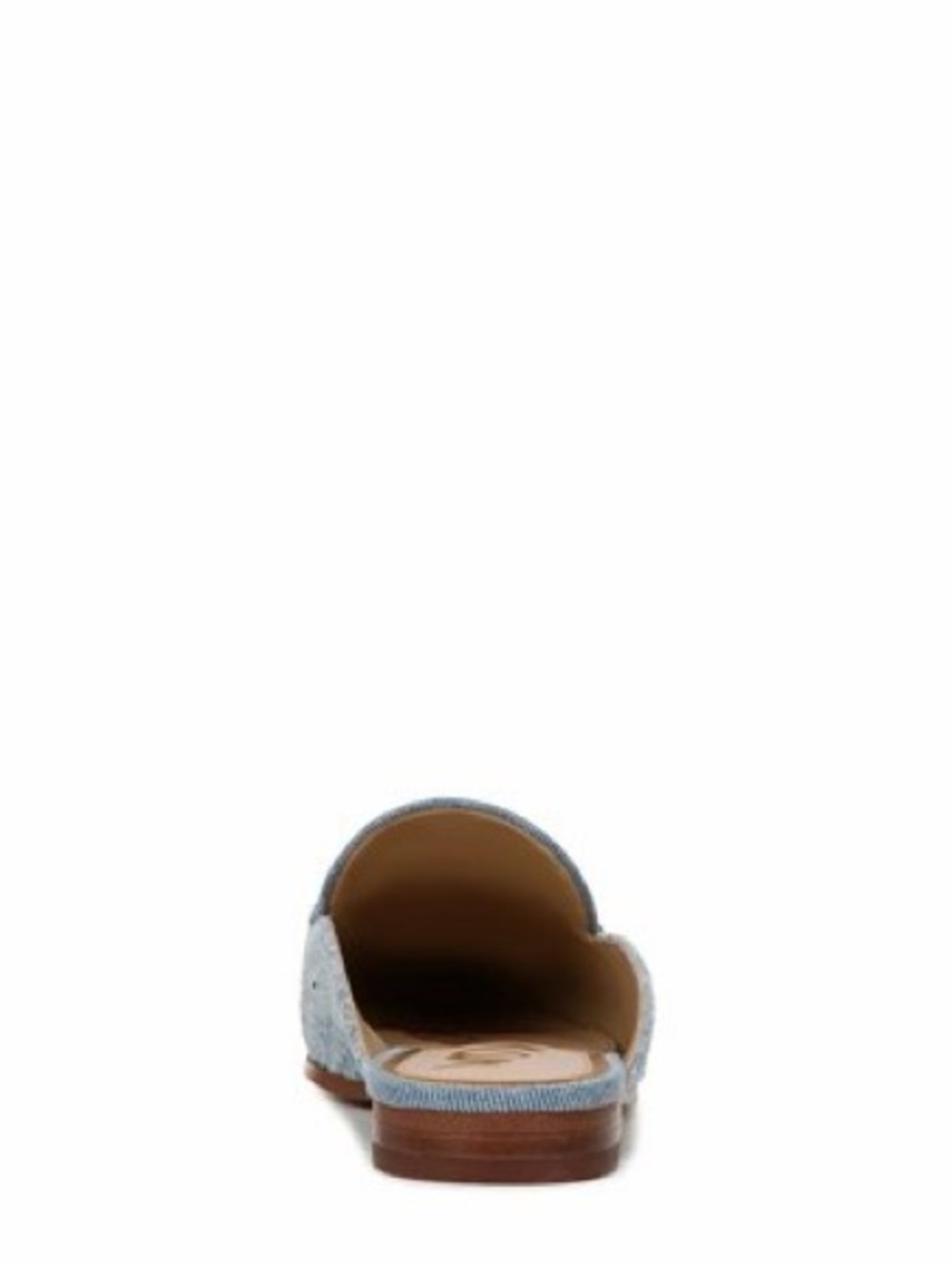Sam Edelman Light Blue Woven Slip-On Mule with Gold Chain - Picture 4 of 7